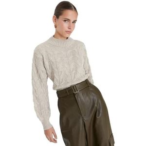 Trendyol Acryl Trui - Grijs - Regular L Grijs, Grijs, L
