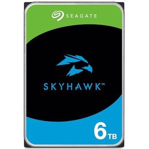 Seagate SkyHawk 6TB, Interne Harde Schijf, 3.5"", voor DVR/NVR-bewakingscamerasysteem, voor Video-opslag, SATA 6 GB/s, 256 MB Cache, FFP, Data Rescue Service (ST6000VXZ09)