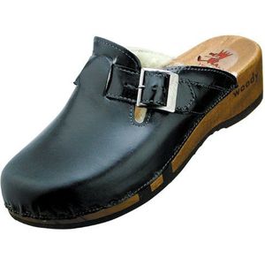 Woody Luise 8122, clogs en slippers voor dames, zwart (nero), 36 EU