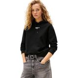 Tommy Jeans - ESS - Sweatshirt - Zwart - Capuchon met Trekkoord