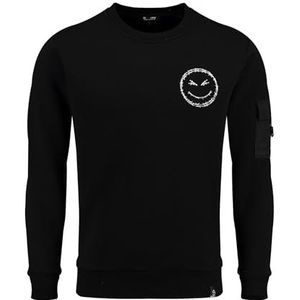 KEYLARGO Kltrip Round sweatshirt voor heren, zwart (1100), 3XL