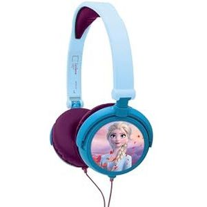 Lexibook - Disney Frozen - Stereo hoofdtelefoon, kindvriendelijke kracht, opvouwbaar en verstelbaar, blauw/paars, HP010FZ