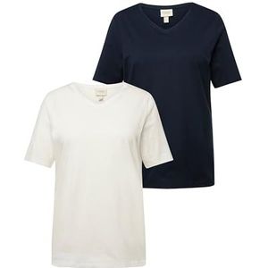 Ulla Popken T-shirt voor dames, marineblauw, 46/48 NL