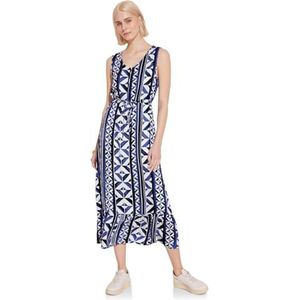 STREET ONE Maxi-jurk met print, Intense Kobalt Blauw, 44