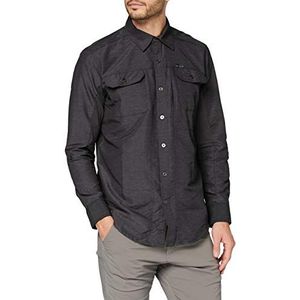 All Terrain Gear by Wrangler Heren shirt met lange mouwen gemengd materiaal, zwart, L
