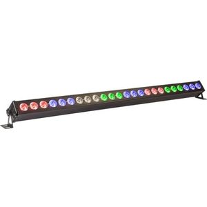 Ibiza - LEDBAR24-RC - 4-in-1 RGBB LED bar met verschillende dynamische effecten - Geluid, DMX, automatisch, master slave en afstandsbediening - Zwart