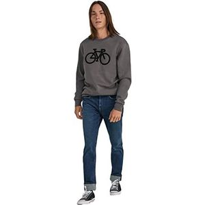 Springfield sweatshirt, donkergrijs, normaal voor heren, Donkergrijs, XL
