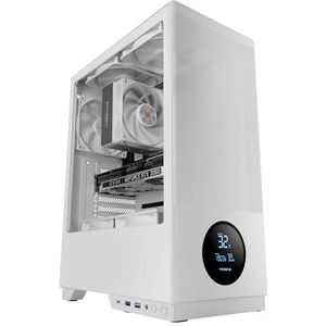 Tacens SAGITTA20 - PC Behuizing - ATX - Met LED Scherm - 3 Ventilatoren - Zijkant van Gehard Glas