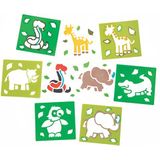 Baker Ross AR941 sjablonen ""jungledieren"" voor kinderen - voor knutselwerk en decoraties (6 stuks)
