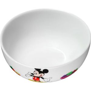 WMF Disney Mickey Mouse kinderservies kindermueslischaal 13,8 cm, porselein, vaatwasmachinebestendig, kleur- en voedselveilig, kleurrijk