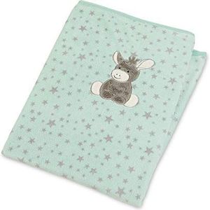 Sterntaler Pluche deken Ezel Emmi, leeftijd: voor baby's vanaf de geboorte, 75 x 100 cm, turquoise/meerkleurig