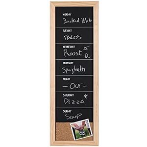 Bi-Office Krijtbord weekplanner, 20 x 60 cm, zwart, zwart