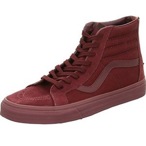 Vans Sk8 Slim Zip Hi-Top Sneakers, Rode Mono Port Royale, 35 EU