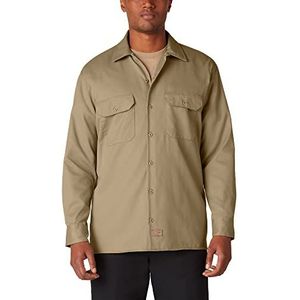 Dickies Werkshirt met lange mouwen voor heren, Kaki V1, L