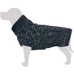 Gevlochten gebreide trui in zwart, grafiet, L/35 cm, kleding voor honden, ter bescherming tegen kou, accessoires, jassen, sweatshirt, truien, vest, jassen, sweesters, waterdicht en meer