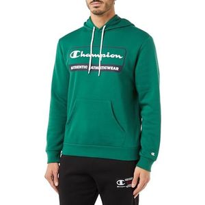 Champion Legacy Graphic Shop Authentic - Powerblend fleece sweatshirt met capuchon, donkergroen, XL heren FW23, Verde Scuro, XL