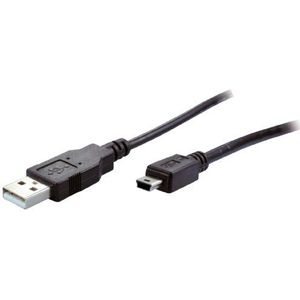 vedimedia USB 2.0 A/B | 2,0 m 2 m USB A Mini USB B zwarte kabel USB - kabel USB (2 m, USB A, mini-USB B, mannelijk/vrouwelijk, zwart, USB Type-a)