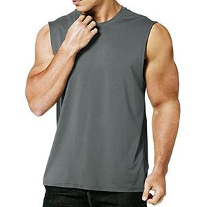 MEETYOO Tank Top Mens, Arm Shirts Sport Mouwloos Shirt Undershirt Fitness Mouwloos Tshirt voor Running Jogging Gym