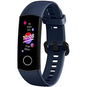 HONOR Band 5 fitnessarmband, 0,95 inch Amoled-display, tracker met hartslag- en SpO2-bewaking, 2 weken batterijduur, 5 ATM, stappenteller, Midnight Navy