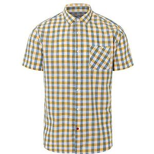 Timezone Herenoverhemd, Geel Blauw Check, S
