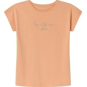 Pepe Jeansvoor meisjes. PG503152 Nuria N oranje T-shirt (10años= 140cm), Casual, Katoen, Korte mouwen, Duurzaam, kinderkleding