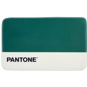 Pantone™ Badkamermat, antislip, absorberend en zacht, met rubberen achterkant, wasbaar, ook ideaal als modern woonkamertapijt en woonkamer, 80 x 50 cm, groen