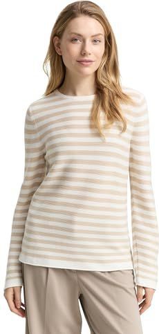 Tom Tailor - Gebreide Trui - Biologisch Katoen - Lange Mouwen - Ronde Hals