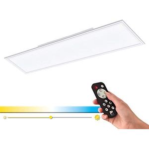EGLO Access Salobrena-A Led-plafondlamp, 1 lichtpunt, led-plafondlamp van aluminium en kunststof in wit, met afstandsbediening, kleurtemperatuurverand