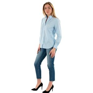 Tommy Jeans Dames TJW REG PINSTRIPE POPLIN SHIRT L/S Shirt, wit, M, Wit (Suikerpruim Blauw/Streep), M