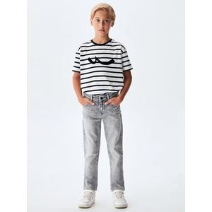 LTB Jeans Jongens-jeansbroek Rafiel B rechte gemiddelde taille met ritssluiting van katoenmix in lichtgrijs - maat 164 cm, grijs, 164 cm