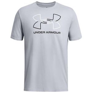 Under Armour Heren Global Foundation T-shirt met korte mouwen, Mod Gray Medium Heather / / Zwart, S