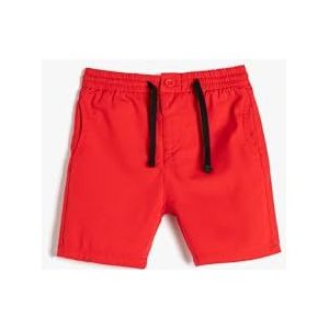 Koton Babyboys Trekkoordzakken, katoenen shorts, Rood (421), 9-12 Maanden