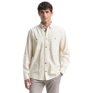 TOM TAILOR heren overhemd, 38951 - Witte Nep Structuur, XL