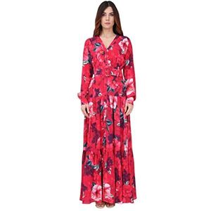 Pinko Costantino jurk crêpe de Chin damesjurk, Yn3_mult.Fuchsia/Roze, 36 NL