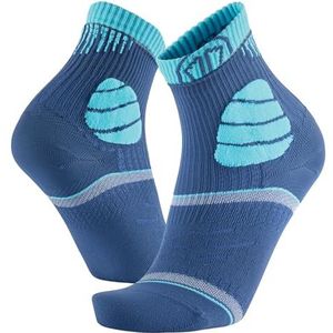 SIDAS Trail Running Sokken, Trail Ultra, 2 gripbanden, antislip, enkelbescherming en vochtregulatie, trailsokken voor dames en heren