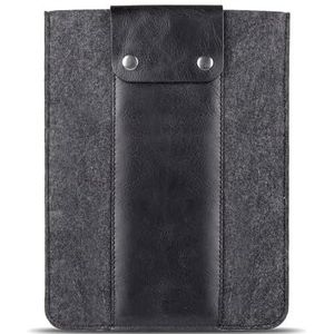 MegaGear Lederen Tablet Sleeve Case voor iPad Pro 11 inch, Alle Generaties iPad Air & iPad (Zwart, 12.9 Inch)