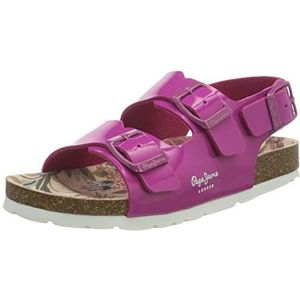 Pepe Jeans Bio Basic Buckles sandaal voor meisjes, 357 fuchsia, 32 EU