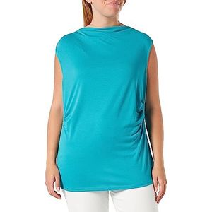 s.Oliver BLACK LABEL Dames blouse shirt korte mouw, Blue Green, 42