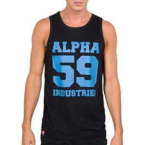 Alpha Industries 59 tanktop voor mannen Black/Neon Blue