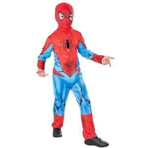 Rubies Spiderman-kostuum voor jongens, bedrukt pak en masker, officieel Marvel – duurzaam kostuum Green Collection – voor Halloween, Kerstmis, carnaval en verjaardagen