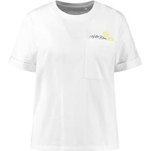 Taifun T-shirt voor dames, Wit met patroon., 36