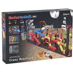 fischertechnik Crazy Reactions 569018 – bouwset met katrol, hefboom & tandwiel, speelgoed voor kinderen vanaf 8 jaar