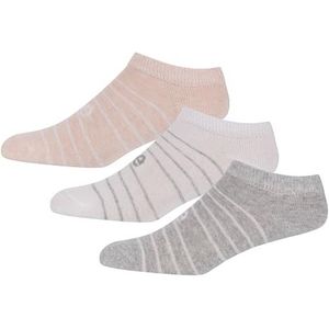 Lee Dames enkelsokken in roze/wit/grijs | laagbouw designer sneakersok | Zachte ademende katoenmix - maat 4-7 multipack van 3, Roze Marl/Wit/Grijs Marl, 37-40 EU