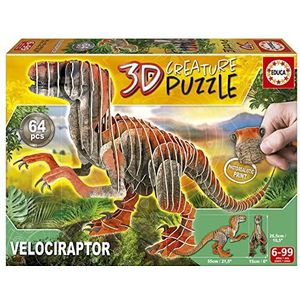 Puzzel Educa Velociraptor 3D
