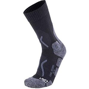 UYN Trekking Cool Merino herensokken voor heren, zwart/grijs Melange, 45-47 EU