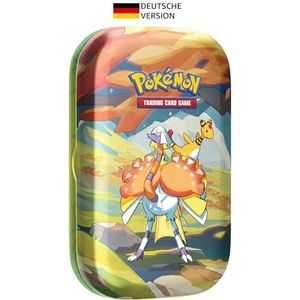 Pokémon - Verzamelkaartspel: Mini-Tin-Box Kleurrijke Paldea: Psiopatra & Ampharos (2 boosterpacks, 1 stickervel)