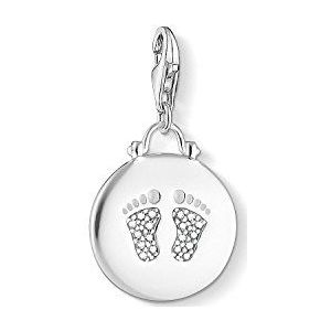 Thomas Sabo Bedelhanger voor dames, coin baby voetafdruk Charm Club 925 sterling zilver 1692-051-14