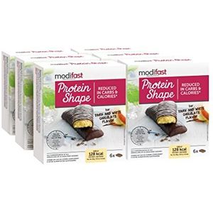 Modifast Protein Shape Reep Pure/Witte Chocolade- 6x 6repen - Multipack