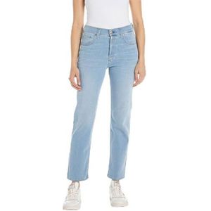Replay Dames Straight Fit High Waist Jeans Maijke Straight, 010, lichtblauw, 27W x 28L