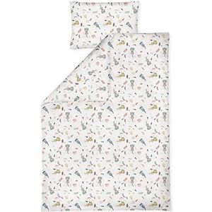 Julius Zöllner Little Otti Jersey - kinderbeddengoed 100 x 135 cm + 40 x 60 cm, 2-delige set dekbedovertrek en kussensloop, 100% jersey-katoen, met ritssluiting, standaard 100 by OEKO-TEX